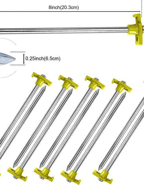 Load image into Gallery viewer, Tent Stakes 8&quot; Camping Tent Stakes, 10Pc-Pack (Yellow)
