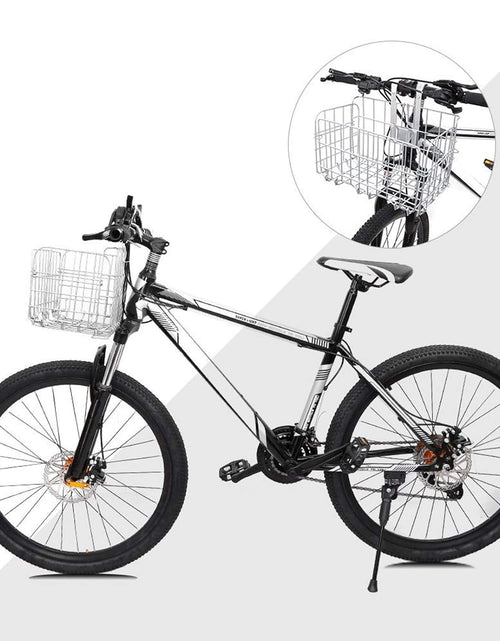 Load image into Gallery viewer, Folding Rear Bike Basket Wire Mesh Fold-Up Detchable Front Bag Rear Hanging Bike Basket Bicycle Bag Cargo Rack for Mountain Bike Accessories Bike Frame Basket 1 Pack
