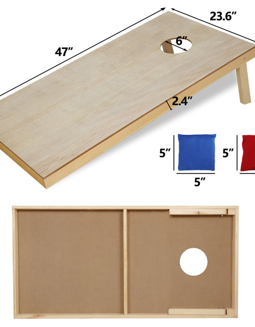 Load image into Gallery viewer, 4&#39; X 2&#39; Portable Wood Cornhole Game Board Set W/8 Bean Bags &amp; Carry Case
