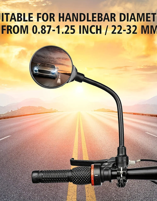 Load image into Gallery viewer, 2PCS Bike Mirror Bike Handlebar Rearview Mirror Rotatable and Adjustable Wide Angle Rear View Shockproof Convex Mirror Universal
