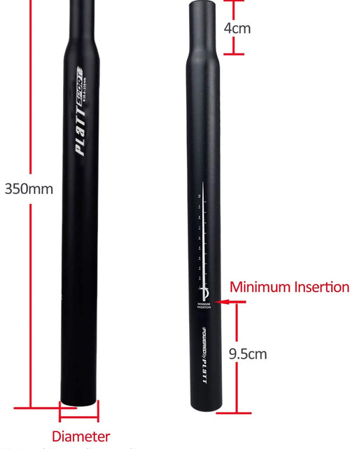 Load image into Gallery viewer, Bike Seatpost 25.4/27.2/28.6/30.8/31.6 350Mm Aluminum Alloy Bicycle Seat Post for MTB Road Bike BMX
