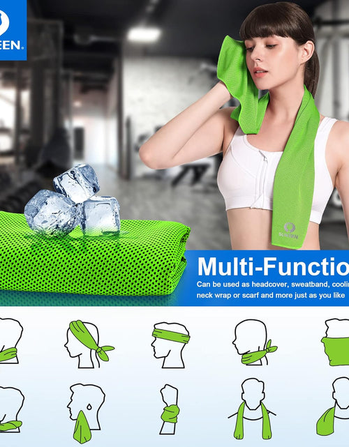 Load image into Gallery viewer, [4 Pack] Cooling Towel (40&quot;X12&quot;),Ice Towel,Soft Breathable Cool Towel,Microfiber Towel for Yoga,Sport,Running,Gym,Workout,Camping,Fitness,Workout &amp; More Activities
