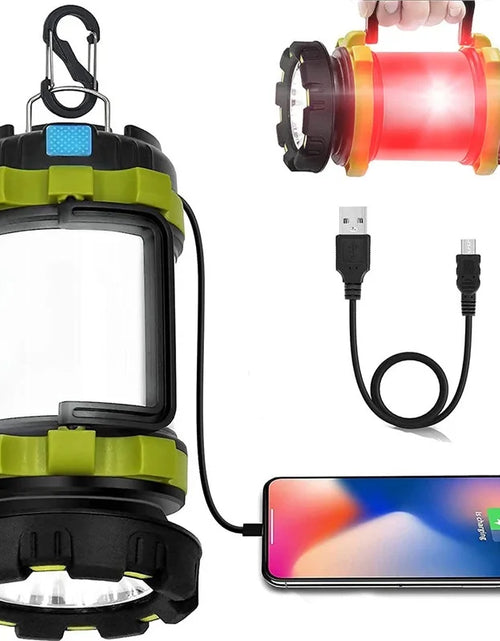 Load image into Gallery viewer, Camping Lantern Rechargeable 3000 Capacity Power Bank Camping Flashlight Waterproof Led Portable Camping Lamp Torch Flash Light
