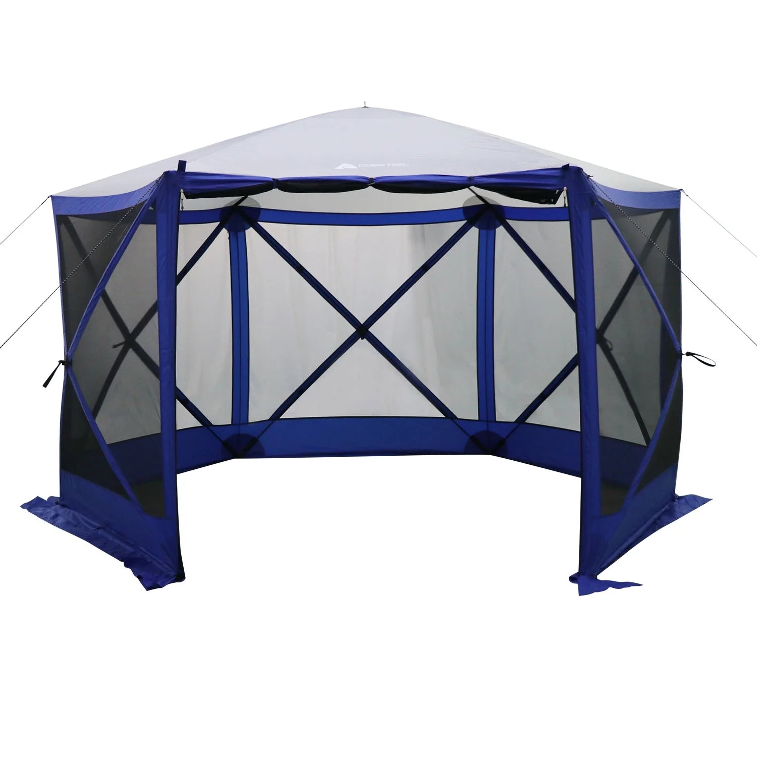 6 Hub Outdoor Camping 11'X10'X88.5" Screen House, 1 Room, Blue