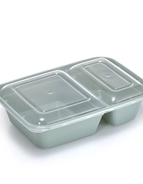 Load image into Gallery viewer, 10 Piece 2 Compartment Meal Prep Food Storage Containers, Green
