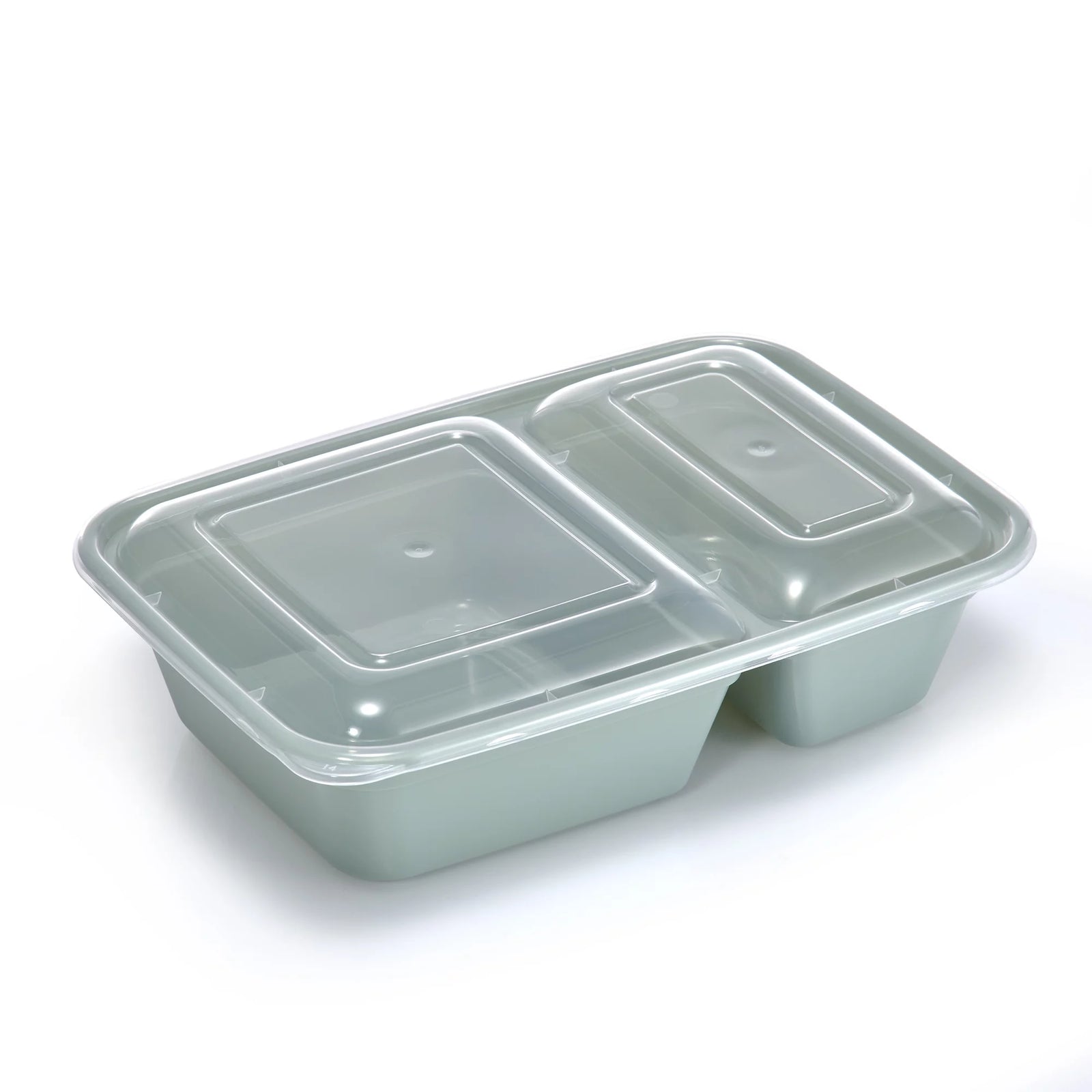 10 Piece 2 Compartment Meal Prep Food Storage Containers, Green