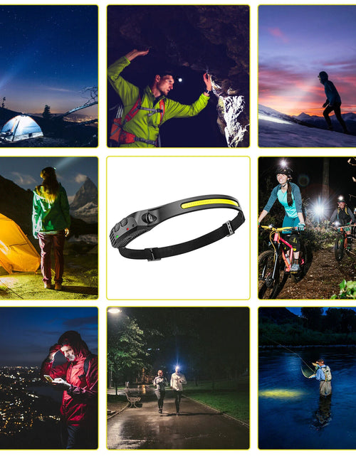 Load image into Gallery viewer, Head Flashlight Headlight Led Head Lamp Rechargeable Led Headlamp Work Light Camping Searchlight Torch with Built-In Battery
