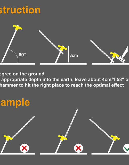 Load image into Gallery viewer, Tent Stakes 8&quot; Camping Tent Stakes, 10Pc-Pack (Yellow)
