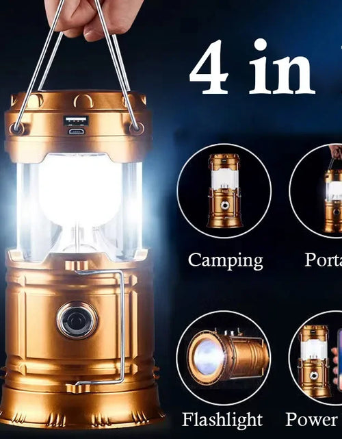 Load image into Gallery viewer, Camping Lamp USB Rechargeable Lantern Camping Light Flashlight Lighting Lantern Lamp Torch Outdoor Camping Light Waterproof
