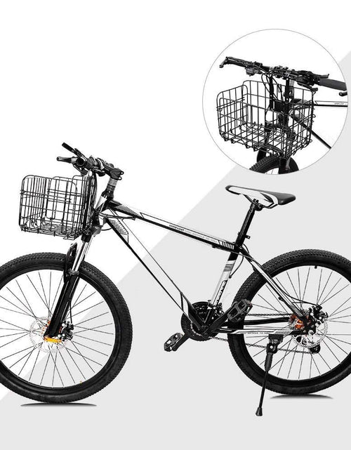 Load image into Gallery viewer, Folding Rear Bike Basket Wire Mesh Fold-Up Detchable Front Bag Rear Hanging Bike Basket Bicycle Bag Cargo Rack for Mountain Bike Accessories Bike Frame Basket 1 Pack
