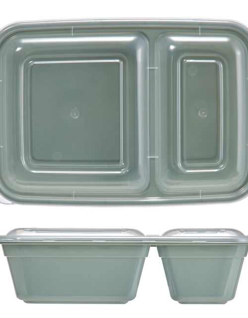 Load image into Gallery viewer, 10 Piece 2 Compartment Meal Prep Food Storage Containers, Green
